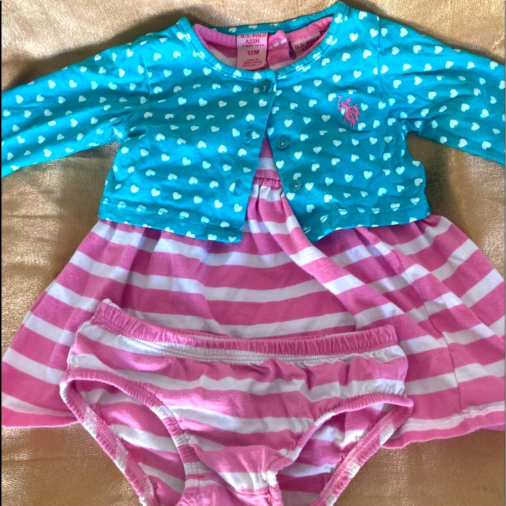 U.S. Polo 12 month Dress and Jacket